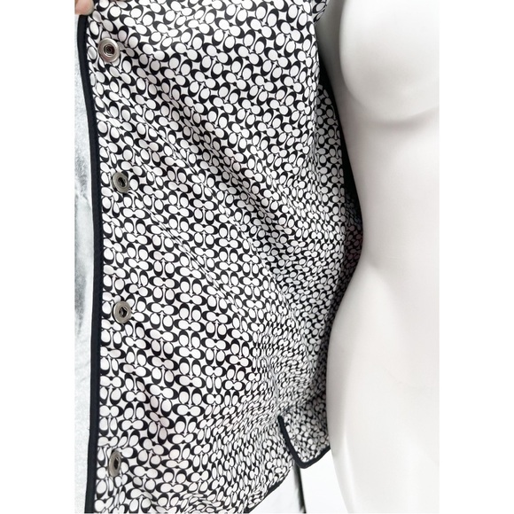 Coach Women's XS Black Snap Front Quilted Hack Jacket - Picture 6 of 12